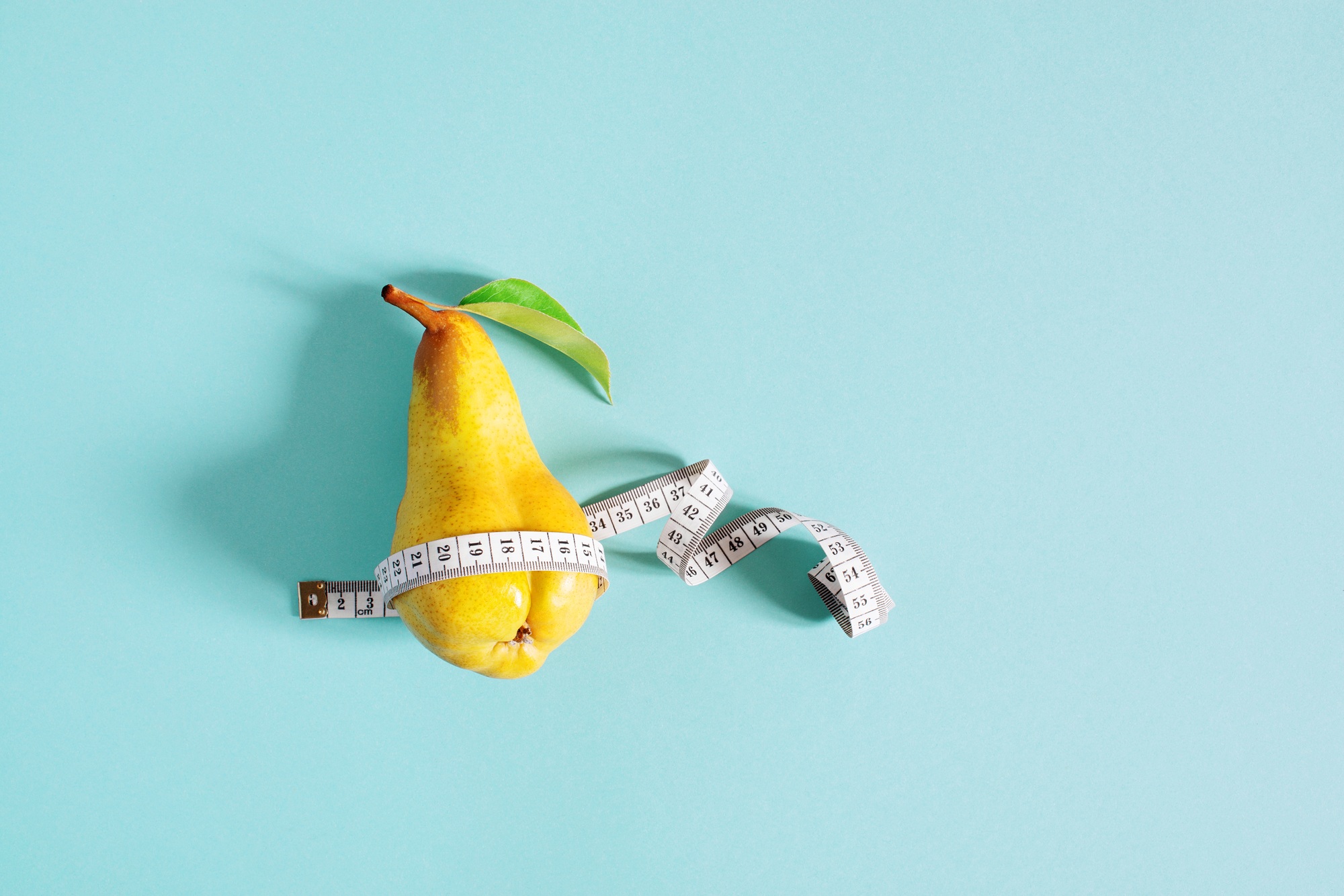 Weight Loss Concept, Yellow Pear Checks Body Shapes